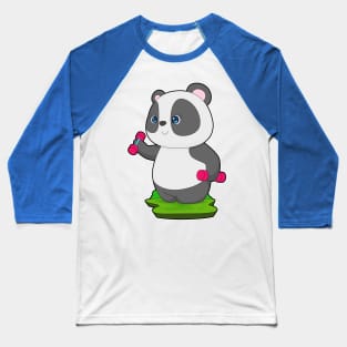 Panda Fitness Dumbbells Baseball T-Shirt